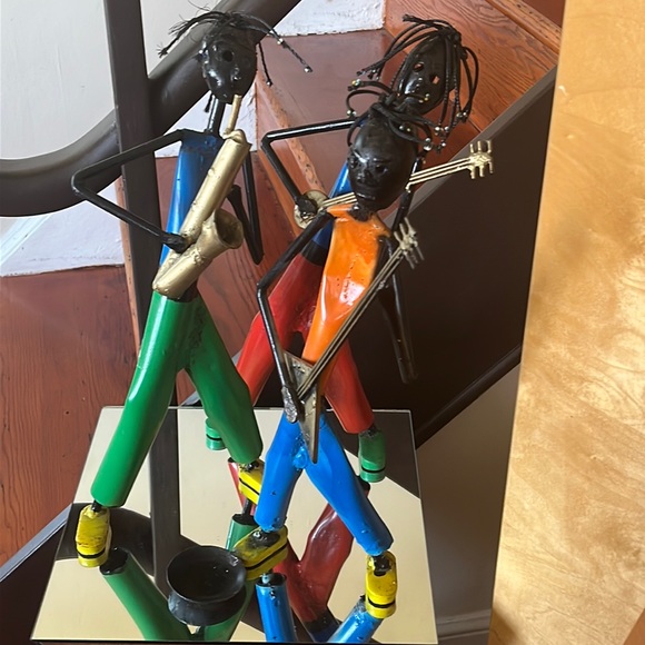 Set of three welded Rastafarian musician’s figures - Picture 2 of 11